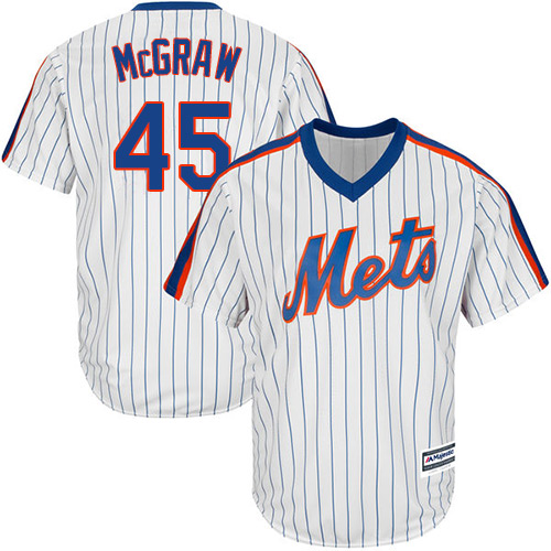 Mets #45 Tug McGraw White(Blue Strip) Alternate Cool Base Stitched Youth MLB Jersey